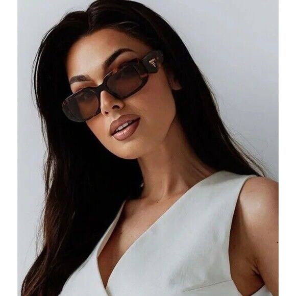 PRADA PR 17WS 2AU8C1 Tortoise Brown Lens UNISEX Sunglasses AUTHENTIC NEW - Picture 7 of 9